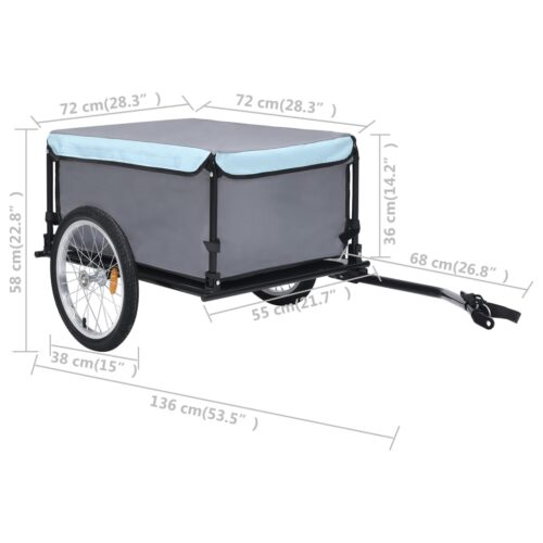Bike Trailer Black Blue 65 kg - Image 8