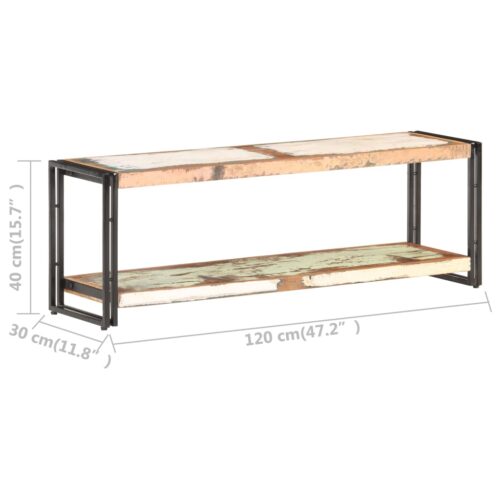 TV Cabinet 120x30x40cm Solid Reclaimed Wood - Image 6