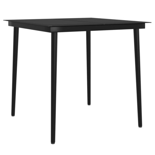 5-Piece Garden Dining Set with Cushions Beige Black - Image 5