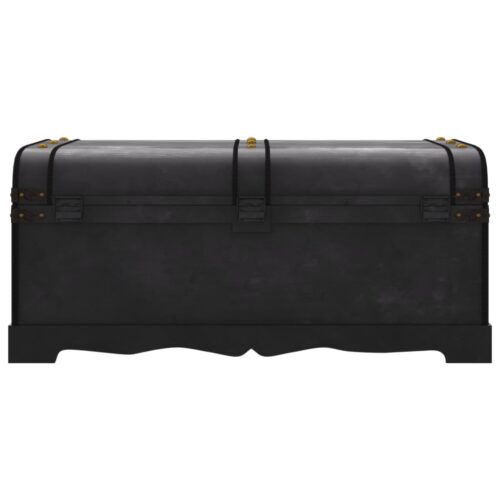 Wooden Treasure Chest Large Vintage Storage Box Display Ottoman Antique Table - Image 7