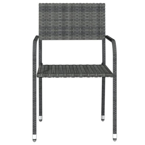 7-Piece Garden Dining Set Grey Outdoor Patio Lounge Furniture - Image 4