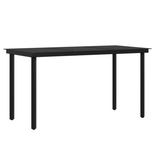 5-Piece Garden Dining Set with Cushions Beige Black - Image 5
