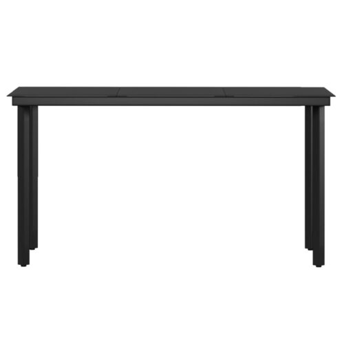 5-Piece Garden Dining Set with Cushions Beige Black - Image 6