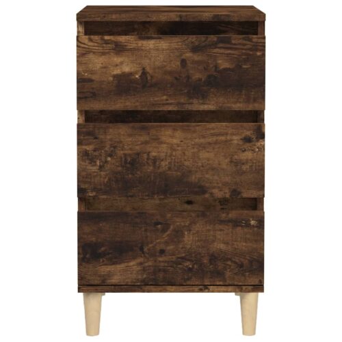 Bedside Cabinet Smoked Oak 40x35x70cm Engineered Wood - Image 6