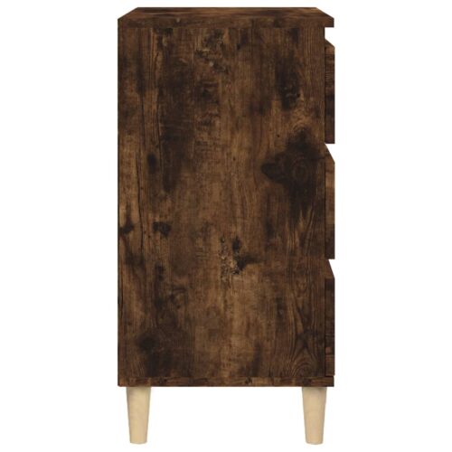 Bedside Cabinet Smoked Oak 40x35x70cm Engineered Wood - Image 8