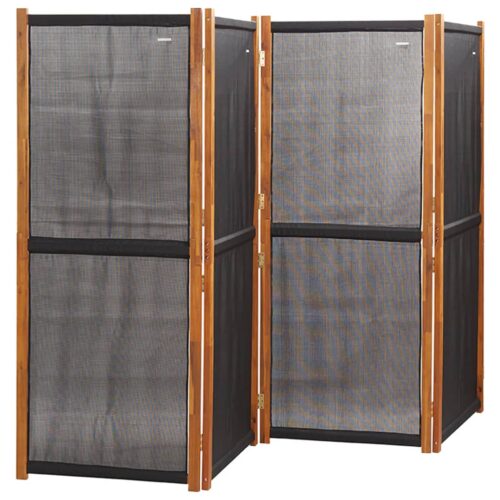 4-Panel Room Divider Black 280x180cm - Image 3