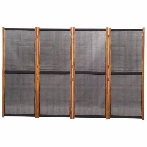 4-Panel Room Divider Black 280x180cm - Image 4