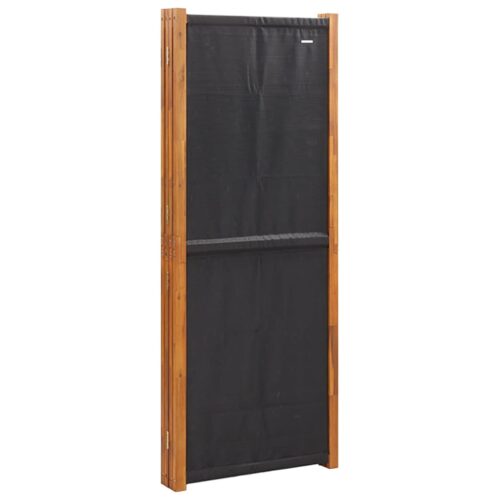 4-Panel Room Divider Black 280x180cm - Image 5