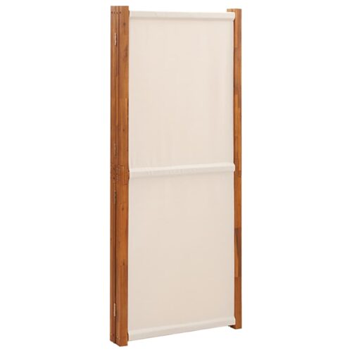 4-Panel Room Divider Cream White 280x180cm - Image 5