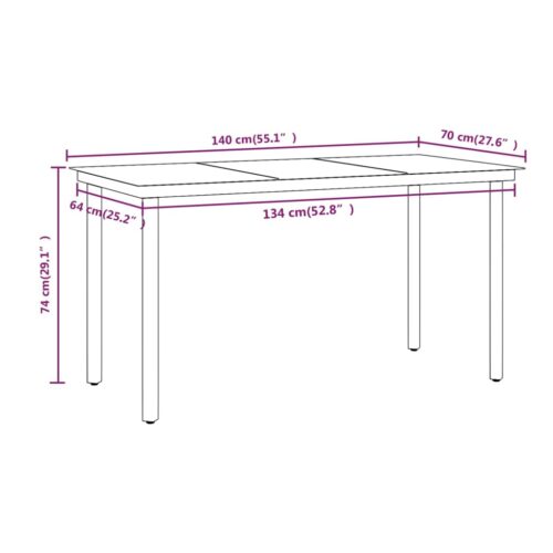 5-Piece Garden Dining Set with Cushions Black - Image 8
