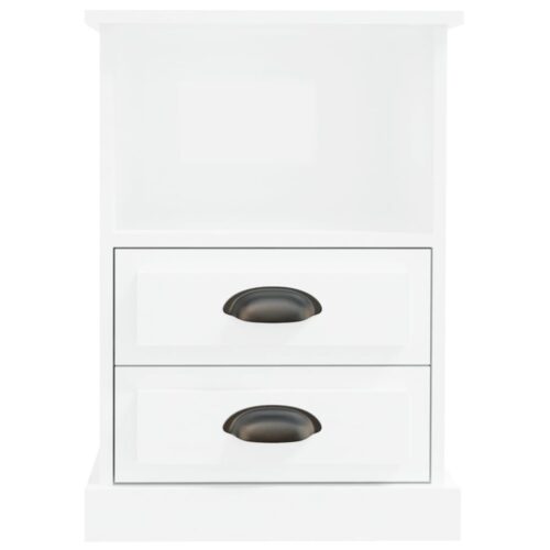 Bedside Cabinets 2pcs High Gloss White 43x36x60cm - Image 7
