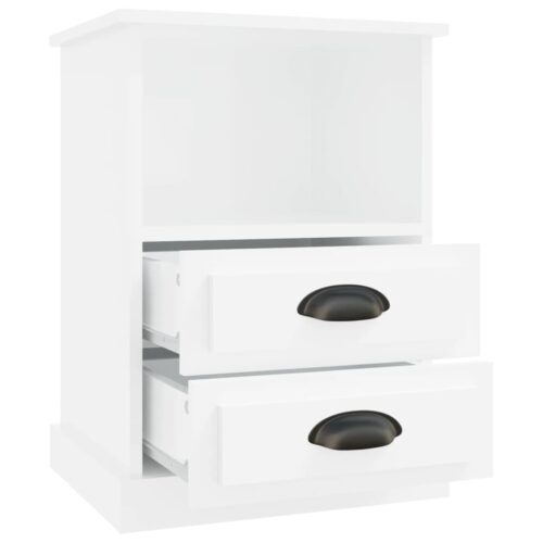 Bedside Cabinets 2pcs High Gloss White 43x36x60cm - Image 8