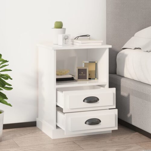 Bedside Cabinets 2pcs High Gloss White 43x36x60cm - Image 12