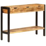 Sideboard with 3 Drawers 110x35x75cm Solid Mango Wood