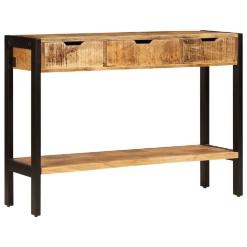 Sideboard with 3 Drawers 110x35x75cm Solid Mango Wood - Image 2