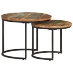 Nesting Tables 2pcs Solid Wood Reclaimed