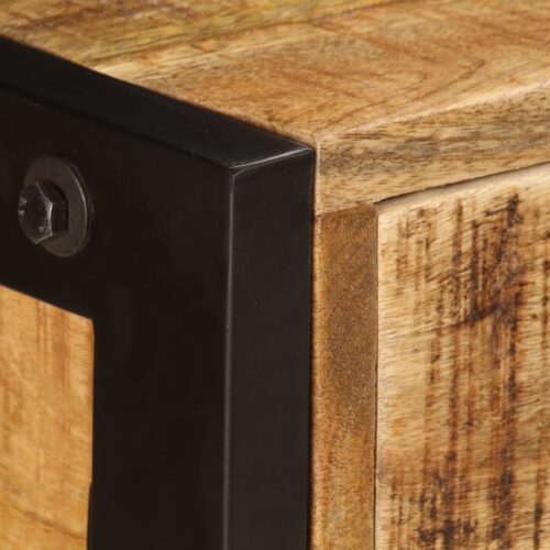 Sideboard with 3 Drawers 110x35x75cm Solid Mango Wood - Image 5