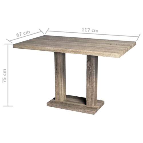 Dining Table MDF Oak-look - Image 6