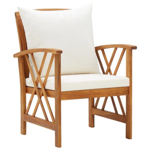 Garden Chairs with Cushions 2pcs Solid Acacia Wood - Image 2