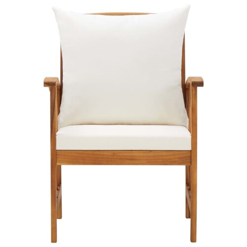 Garden Chairs with Cushions 2pcs Solid Acacia Wood - Image 3