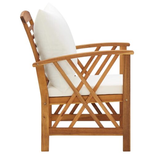 Garden Chairs with Cushions 2pcs Solid Acacia Wood - Image 4