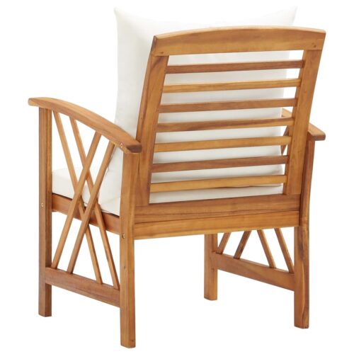 Garden Chairs with Cushions 2pcs Solid Acacia Wood - Image 5