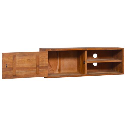 Wall-mounted TV Cabinet 90x30x30cm Solid Teak Wood - Image 2