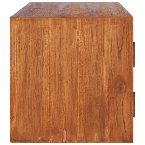 Wall-mounted TV Cabinet 90x30x30cm Solid Teak Wood - Image 4