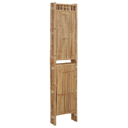 4-Panel Room Divider Bamboo 160x180cm - Image 4