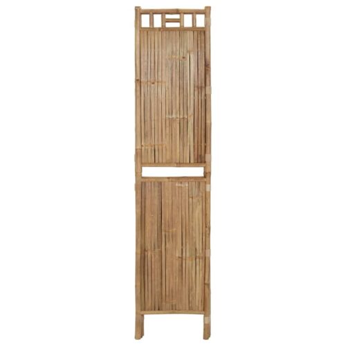 4-Panel Room Divider Bamboo 160x180cm - Image 5