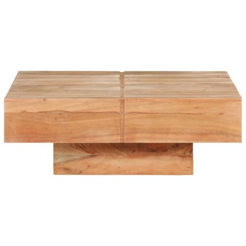 Coffee Table 80x80x28cm Solid Acacia Wood - Image 2