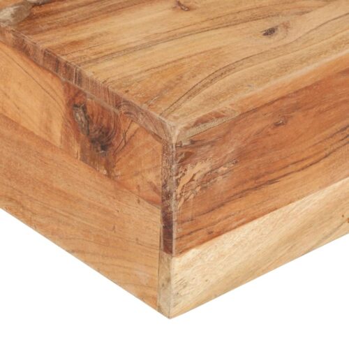 Coffee Table 80x80x28cm Solid Acacia Wood - Image 3