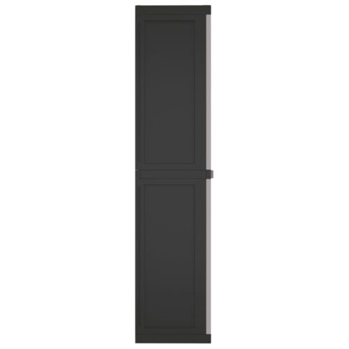 Outdoor Storage Cabinet Grey Black 97x37x165cm PP - Image 5