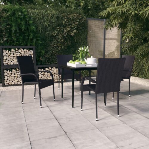 5-Piece Garden Dining Set Outdoor Patio Bistro Lounge Chairs Table Furniture - Image 9