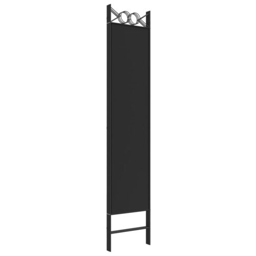 4-Panel Room Divider Black 160x200cm Fabric - Image 6