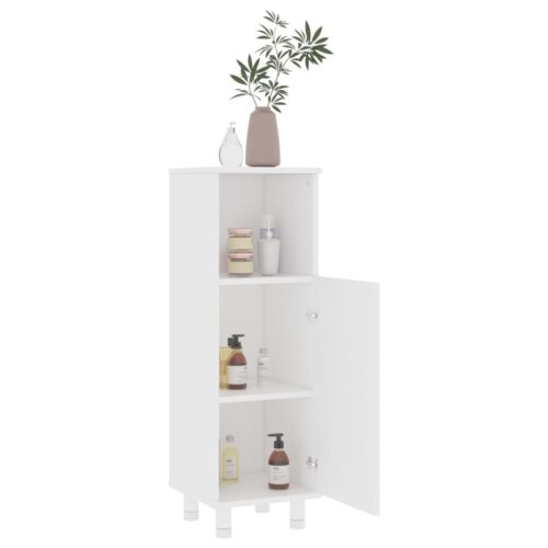 Bathroom Cabinet White 30x30x95cm Engineered Wood - Image 3