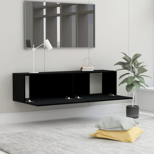 TV Cabinet Black 120x30x30cm Engineered Wood - Image 4