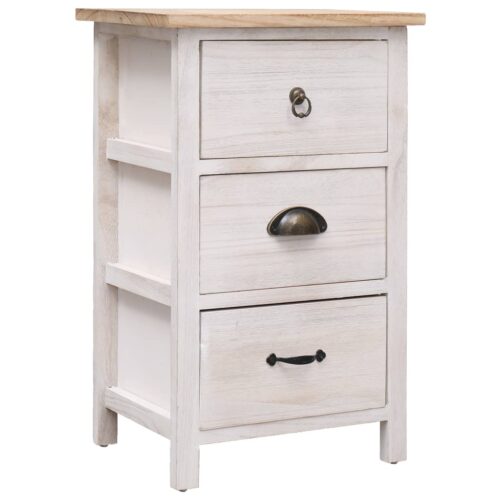 Side Cabinet 35x25x57cm Paulownia Wood