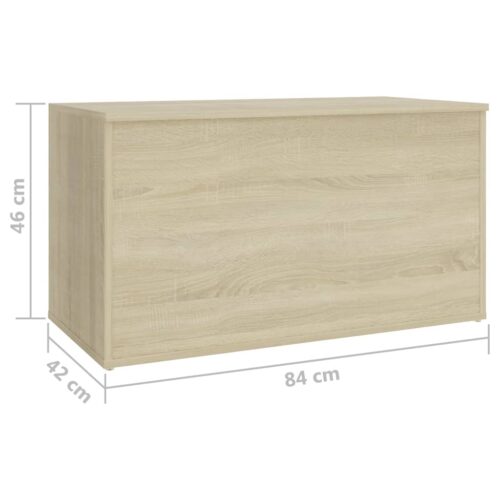 Storage Chest Sonoma Oak 84x42x46cm Engineered Wood - Image 8