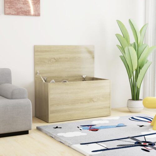 Storage Chest Sonoma Oak 84x42x46cm Engineered Wood - Image 9