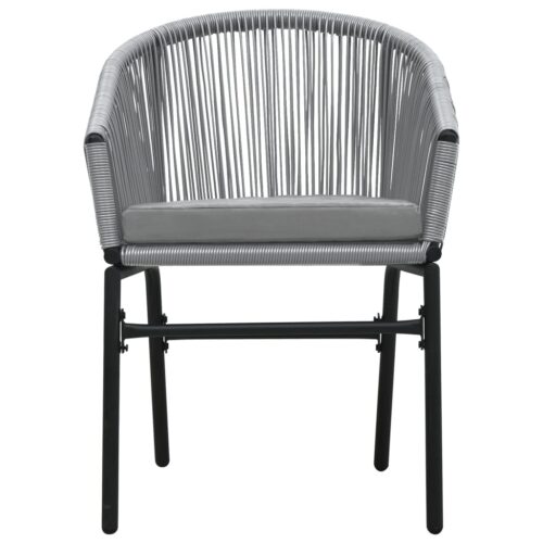 5-Piece Garden Dining Set Grey - Image 5