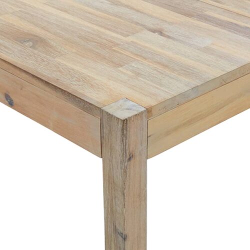 Dining Table 120x70x75cm Solid Acacia Wood - Image 4