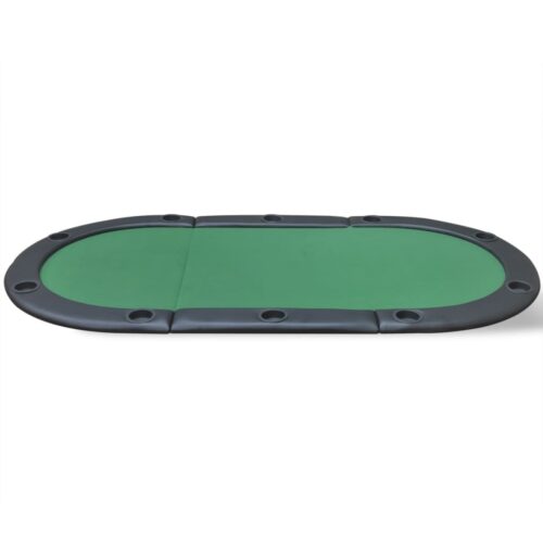 10-Player Foldable Poker Tabletop Green - Image 3