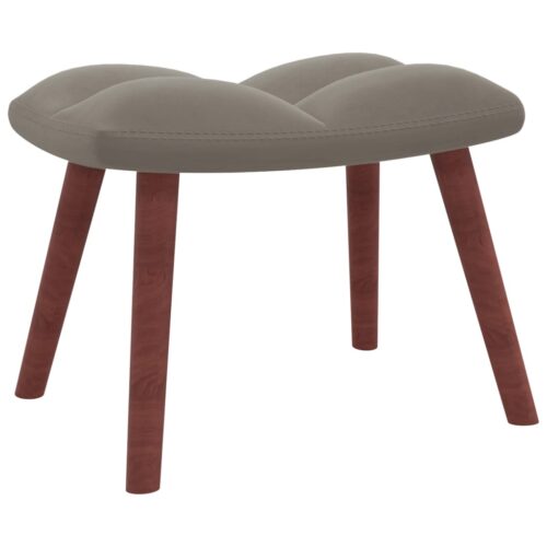 Rocking Chair with a Stool Light Grey Velvet - Image 6