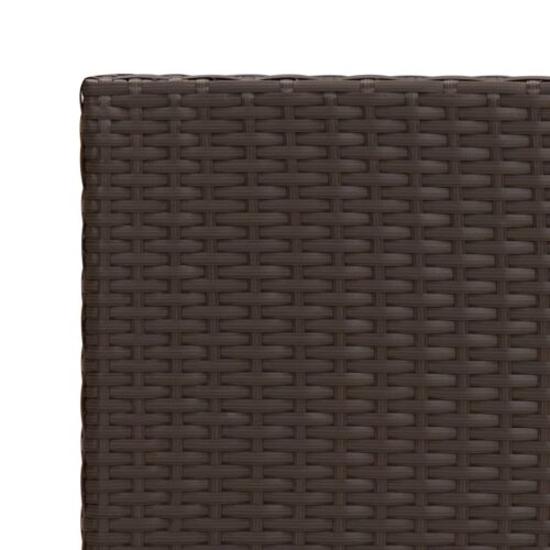 Side Table Brown 55x45x49cm Poly Rattan - Image 5