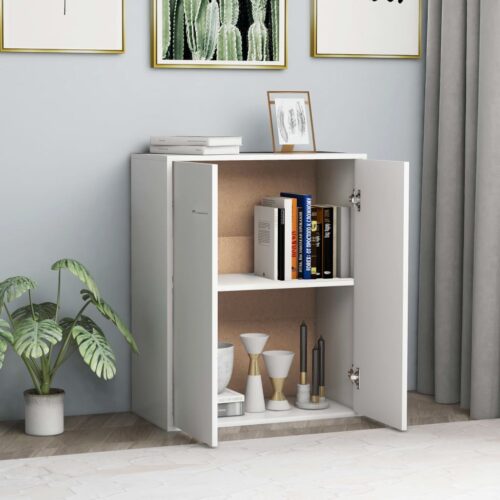 Sideboard White 60x30x75cm Engineered Wood - Image 3
