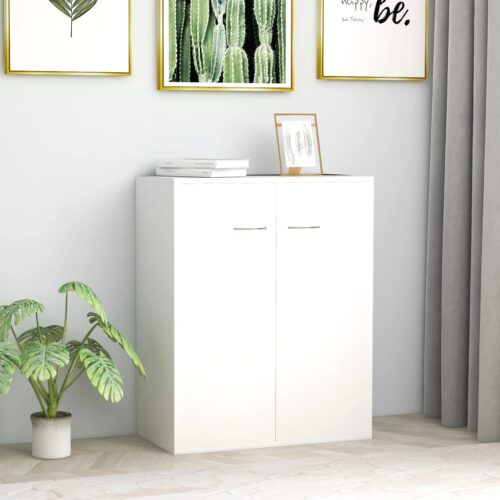 Sideboard White 60x30x75cm Engineered Wood - Image 8