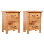 Nightstands 2pcs 40x30x54cm Solid Oak Wood