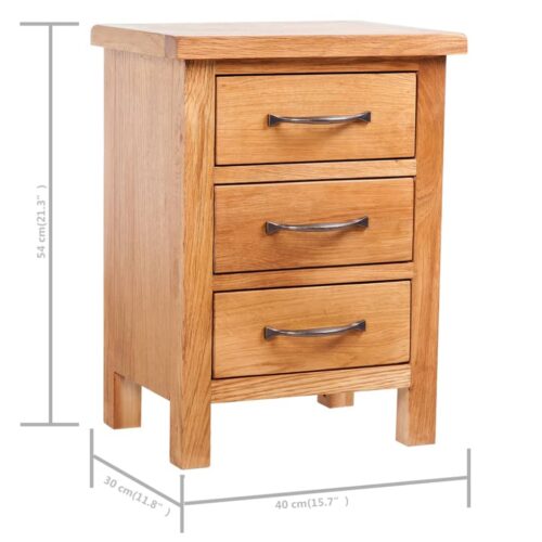 Nightstands 2pcs 40x30x54cm Solid Oak Wood - Image 6