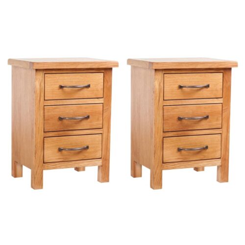 Nightstands 2pcs 40x30x54cm Solid Oak Wood - Image 8